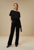 By-Bar Adil gloss crickle black pant